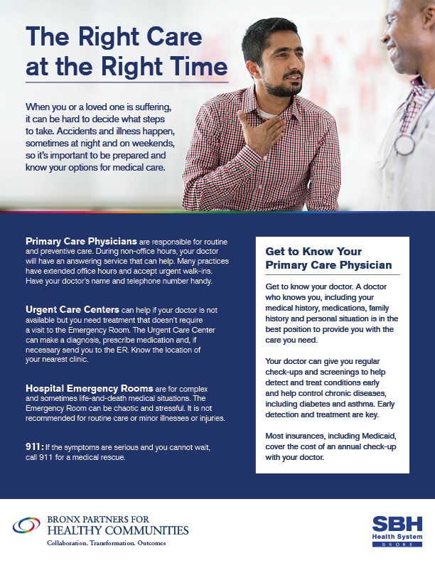 Image of Right Care Flier in English