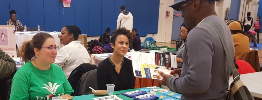 Seven member CBOs participating in BPHC’s community health literacy program recently collaborated to host a health fair for local residents.